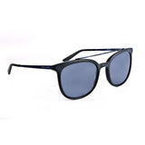 Pierre Cardin Mens Grey Lens Matte Black Blue Round Sunglasses - 2065670VK55IR