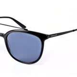 Pierre Cardin Mens Grey Lens Black Round Sunglasses - 20656780755IR