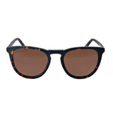 Pierre Cardin Mens Brown Mirror Silver Polarized Lens Matte Havana Panthos Sunglasses - 206569N9P49DQ