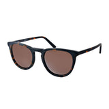 Pierre Cardin Mens Brown Mirror Silver Polarized Lens Matte Havana Panthos Sunglasses - 206569N9P49DQ