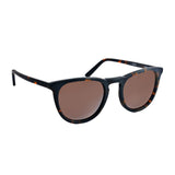 Pierre Cardin Mens Brown Mirror Silver Polarized Lens Matte Havana Panthos Sunglasses - 206569N9P49DQ