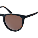 Pierre Cardin Mens Brown Mirror Silver Polarized Lens Matte Havana Panthos Sunglasses - 206569N9P49DQ