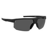 Under Armour Mens Grey Lens Matte Black Rectangular Sunglasses with 100% UV Protection