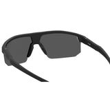 Under Armour Mens Grey Lens Matte Black Rectangular Sunglasses with 100% UV Protection