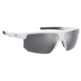Under Armour Mens Silver Mirror Lens White Grey Rectangular Sunglasses with 100% UV Protection