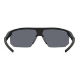 Under Armour Mens Grey Polarized Lens Matte Black Grey Rectangular Sunglasses with 100% UV Protection