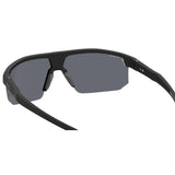 Under Armour Mens Grey Polarized Lens Matte Black Grey Rectangular Sunglasses with 100% UV Protection