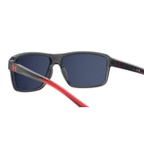 Under Armour Mens Grey Infrared Lens Grey Red Rectangular Sunglasses with 100% UV Protection