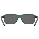 Under Armour Mens Copper Mirror Lens Crystal Teal Rectangular Sunglasses with 100% UV Protection