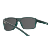 Under Armour Mens Copper Mirror Lens Crystal Teal Rectangular Sunglasses with 100% UV Protection