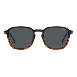 Carrera Mens Grey Lens Black Rectangular Sunglasses with 100% UV Protection -206722WR753IR