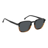 Carrera Mens Grey Lens Black Rectangular Sunglasses with 100% UV Protection -206722WR753IR