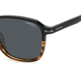 Carrera Mens Grey Lens Black Rectangular Sunglasses with 100% UV Protection -206722WR753IR