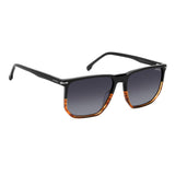 Carrera Mens Dark Grey Shaded Lens Black Havana Rectangular Sunglasses with 100% UV Protection