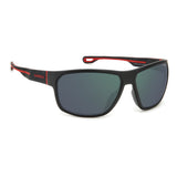 Carrera Mens Green grey Lens Black Red Rectangular Sunglasses with 100% UV Protection -206757BLX63Q3