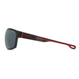Carrera Mens Green grey Lens Black Red Rectangular Sunglasses with 100% UV Protection -206757BLX63Q3