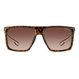 Carrera Mens Brown Shaded Lens Havana Rectangular Sunglasses with 100% UV Protection
