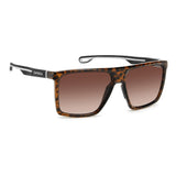Carrera Mens Brown Shaded Lens Havana Rectangular Sunglasses with 100% UV Protection