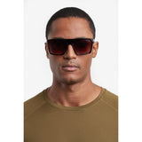 Carrera Mens Brown Shaded Lens Havana Rectangular Sunglasses with 100% UV Protection