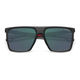Carrera Mens Greengrey Sp Pz Hight Contrast Antirefle Lens Matte Black Red Rectangular Sunglasses with 100% UV Protection