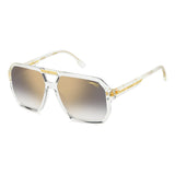 Carrera Mens Grey Shaded Gold Mirror Lens Crystal Square Sunglasses with 100% UV Protection