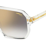 Carrera Mens Grey Shaded Gold Mirror Lens Crystal Square Sunglasses with 100% UV Protection