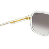 Carrera Mens Grey Shaded Gold Mirror Lens Crystal Square Sunglasses with 100% UV Protection