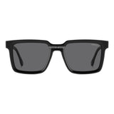 Carrera Mens Grey Polarized Lens Black Rectangular Sunglasses with 100% UV Protection
