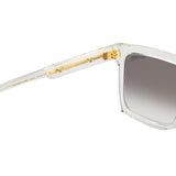 Carrera Mens Grey Shaded Gold Mirror Lens Crystal Rectangular Sunglasses with 100% UV Protection