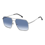 Carrera Mens Dk Blue Shaded Lens Ruthenium Square Sunglasses with 100% UV Protection