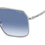 Carrera Mens Dk Blue Shaded Lens Ruthenium Square Sunglasses with 100% UV Protection