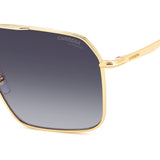 Carrera Mens Dark Grey Shaded Lens Gold Square Sunglasses with 100% UV Protection