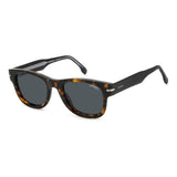 Carrera Mens Grey Lens Havana Rectangular Sunglasses with 100% UV Protection