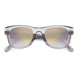 Carrera Mens Grey Shaded Gold Mirror Lens Grey Rectangular Sunglasses with 100% UV Protection