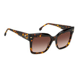 Carrera Women Brown Shaded Lens Havana Square Sunglasses with 100% UV Protection