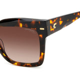 Carrera Women Brown Shaded Lens Havana Square Sunglasses with 100% UV Protection