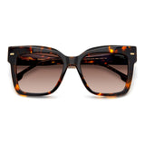 Carrera Women Brown Shaded Lens Havana Square Sunglasses with 100% UV Protection