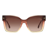 Carrera Women Brown Shaded Lens Brown Shaded Beige Square Sunglasses with 100% UV Protection