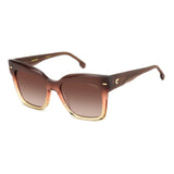 Carrera Women Brown Shaded Lens Brown Shaded Beige Square Sunglasses with 100% UV Protection