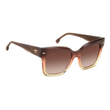 Carrera Women Brown Shaded Lens Brown Shaded Beige Square Sunglasses with 100% UV Protection