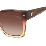Carrera Women Brown Shaded Lens Brown Shaded Beige Square Sunglasses with 100% UV Protection