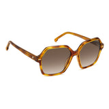 Carrera Womens Brown Shaded Lens Havana Square Sunglasses with 100% UV Protection -20682408656HA