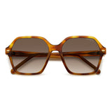Carrera Womens Brown Shaded Lens Havana Square Sunglasses with 100% UV Protection -20682408656HA