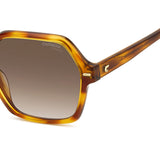 Carrera Womens Brown Shaded Lens Havana Square Sunglasses with 100% UV Protection -20682408656HA
