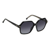 Carrera Women Dark Grey Shaded Lens Black Square Sunglasses with 100% UV Protection