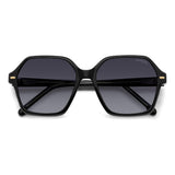 Carrera Women Dark Grey Shaded Lens Black Square Sunglasses with 100% UV Protection