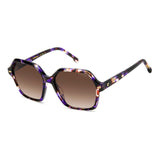 Carrera Women Brown Shaded Lens Violet Havana Square Sunglasses with 100% UV Protection