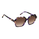 Carrera Women Brown Shaded Lens Violet Havana Square Sunglasses with 100% UV Protection