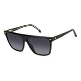 Carrera Womens Dark Grey Shaded Lens Black Square Sunglasses with 100% UV Protection -206825807589O