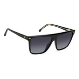 Carrera Womens Dark Grey Shaded Lens Black Square Sunglasses with 100% UV Protection -206825807589O